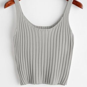 Cropped grey tank